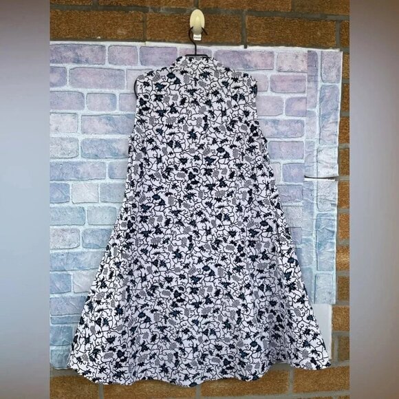 ZURI Kenya Just One Dress in indigo wax print Cotton Button Down Shirtdress XS - Picture 7 of 10